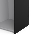 Verona 120cm Sliding Wardrobe with 5 Shelves in Oak Effect & Black