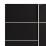 Verona 180cm Sliding Wardrobe with 2 Shelves in Black