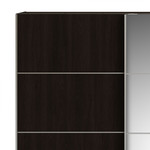 Verona 180cm Sliding Mirror Wardrobe with 2 Shelves in Black