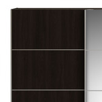 Verona 180cm Sliding Mirror Wardrobe with 5 Shelves in Black