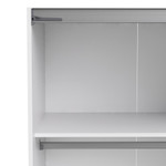 Verona 180cm Sliding Wardrobe with 2 Shelves in Oak Effect & White