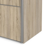 Verona 180cm Sliding Wardrobe with 2 Shelves in Mixed Oak Effect & White