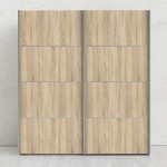 Verona 180cm Sliding Wardrobe with 2 Shelves in Oak Effect