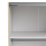Verona 180cm Sliding Wardrobe with 5 Shelves in White & Oak Effect