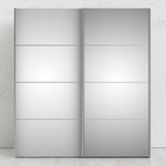 Verona 180cm Sliding Mirrored Wardrobe with 5 Shelves in White