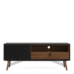 Winslow Rustic Matt Black Walnut TV Unit