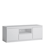 Fribo Small White TV Cabinet with 2 Doors and 1 Drawers