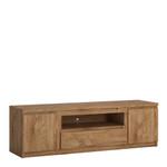 Fribo Large Oak TV Cabinet with 2 Doors and 1 Drawers