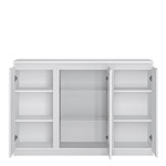 Fribo White 3 Door Sideboard with Glazed Centre