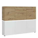 Luci White and Oak 6 Door Cabinet (including LED lighting)