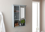 Colonial Grey Mirror Cabinet