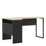 Function Black Matt and Oak Plus Corner Desk with 2 Drawers 