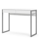 Function White Plus Desk with 2 Drawers