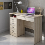 Function Oak Plus Desk with 5 Drawers 