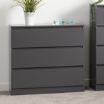 Malvern Grey 3 Drawer Chest 