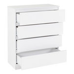 Malvern White 4 Drawer Chest