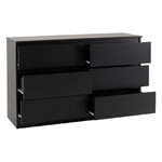 Malvern Black 6 Drawer Chest