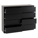 Malvern Black 8 Drawer Chest