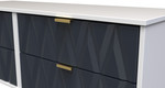 Diamond Indigo White 4 Drawer Bed Box with Gold Hairpin Legs