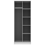 Diamond White Open Shelf Wardrobe