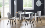 Kari Pair of Grey Dining Chairs