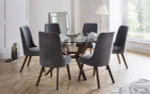 Chelsea Large Glass Round Top Dining Table