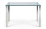 Enzo Chrome and Glass Dining Table
