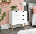 Nyborg White 2+2 Drawer Chest