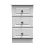 Pembroke White Ash 3 Drawer Bedside Cabinet Pembroke White Ash 3 Drawer Bedside Cabinet 