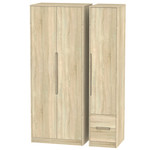 Monaco Bardolino Triple Wardrobe (2 Door and 2 Door 2 Drawer)