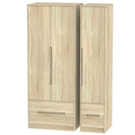 Monaco Bardolino Triple Wardrobe (2, 2 Door 2 Drawer)