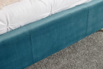 Pettine Teal Velvet Ottoman Bed