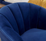 Pettine Royal Blue Velvet Chair