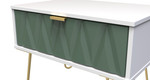 Diamond Labrador Green 1 Drawer Midi Chest with Gold Hairpin Legs