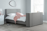 Plaza Grey Fabric TV Storage Bed