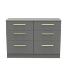 Haworth 6 Drawer Midi Chest in Dusk Grey - Welcome Furniture