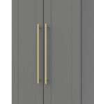 Haworth Tall 2 Drawer Plain Wardrobe in Dusk Grey - Welcome Furniture