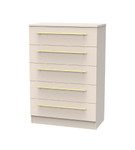 Haworth 5 Drawer Chest in Kashmir Matt