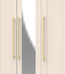 Haworth Tall Triple Mirror Wardrobe in Kashmir Matt