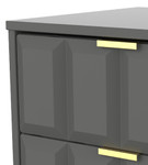 Cube Dusk Grey 2 Drawer Bedside Cabinet with Hairpin Legs