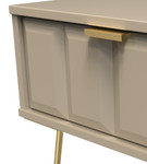 Cube Mushroom 1 Drawer Bedside Cabinet with Gold Hairpin Legs