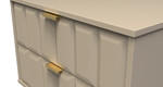 Cube Mushroom 2 Drawer Midi Chest with Gold Hairpin Legs Welcome Furniture