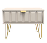 Cube Kashmir 1 Drawer Midi Chest with Gold Hairpin Legs Welcome Furniture