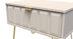 Cube Kashmir 1 Drawer Midi Chest with Gold Hairpin Legs Welcome Furniture
