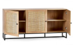 Padstow Oak & Rattan Sideboard