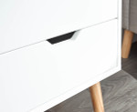 Nyborg Pair of White 2 Drawer Bedside Tables Welcome Furniture