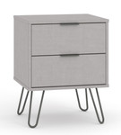 Augusta Grey 2 Drawer Bedside Cabinet