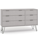 Augusta Grey 3+3 Wide Drawer Chest