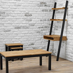 Copenhagen Nest of Tables Black Frame-Oiled Wood