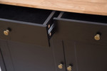 Copenhagen Sideboard 2 Doors & 2 Drawers Black Frame-Oiled Wood
